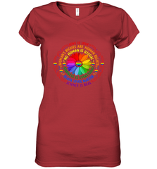 Rainbow Black Lives Matter Science LGBT Pride Flower Women's V-Neck T-Shirt Women's V-Neck T-Shirt - belovedtshirt
