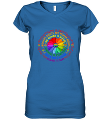 Rainbow Black Lives Matter Science LGBT Pride Flower Women's V-Neck T-Shirt Women's V-Neck T-Shirt - belovedtshirt