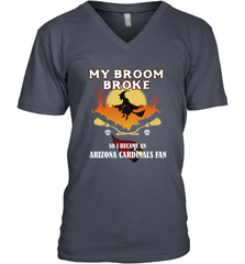 Broom Broke So I Became an Arizona Cardinals Fan  NFL Halloween Costume Men's V-Neck Men's V-Neck - belovedtshirt