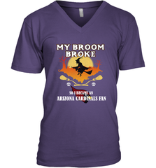 Broom Broke So I Became an Arizona Cardinals Fan  NFL Halloween Costume Men's V-Neck Men's V-Neck - belovedtshirt