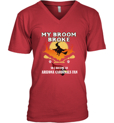 Broom Broke So I Became an Arizona Cardinals Fan  NFL Halloween Costume Men's V-Neck Men's V-Neck - belovedtshirt