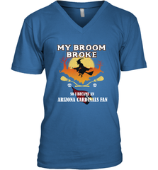 Broom Broke So I Became an Arizona Cardinals Fan  NFL Halloween Costume Men's V-Neck Men's V-Neck - belovedtshirt