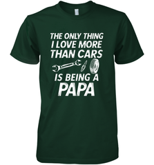 The only thing I love more than Cars is Being a Papa Funny Men's Premium T-Shirt Men's Premium T-Shirt - belovedtshirt