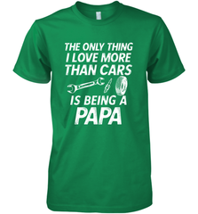 The only thing I love more than Cars is Being a Papa Funny Men's Premium T-Shirt Men's Premium T-Shirt - belovedtshirt