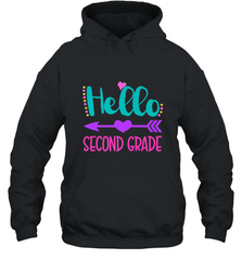 Hello Second Grade 2nd Grade Teachers Students Gift Hooded Sweatshirt Hooded Sweatshirt - belovedtshirt