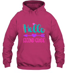 Hello Second Grade 2nd Grade Teachers Students Gift Hooded Sweatshirt Hooded Sweatshirt - belovedtshirt
