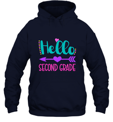 Hello Second Grade 2nd Grade Teachers Students Gift Hooded Sweatshirt Hooded Sweatshirt - belovedtshirt