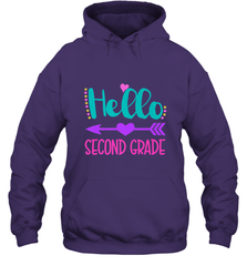 Hello Second Grade 2nd Grade Teachers Students Gift Hooded Sweatshirt Hooded Sweatshirt - belovedtshirt