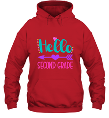 Hello Second Grade 2nd Grade Teachers Students Gift Hooded Sweatshirt Hooded Sweatshirt - belovedtshirt