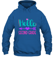 Hello Second Grade 2nd Grade Teachers Students Gift Hooded Sweatshirt Hooded Sweatshirt - belovedtshirt