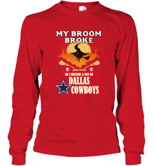 Broom Broke So I Became A fan of Dallas Cowboys  NFL Halloween Costume Long Sleeve T-Shirt Long Sleeve T-Shirt - belovedtshirt