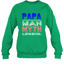 Papa Man Myth Legend Father's Day Dad Veteran Crewneck Sweatshirt Crewneck Sweatshirt - belovedtshirt