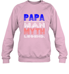 Papa Man Myth Legend Father's Day Dad Veteran Crewneck Sweatshirt Crewneck Sweatshirt - belovedtshirt