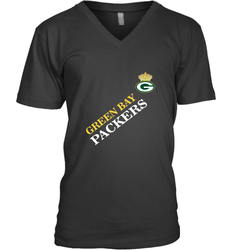 NFL Green Bay Packers Logo with Champion Crown Men's V-Neck