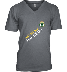 NFL Green Bay Packers Logo with Champion Crown Men's V-Neck Men's V-Neck - belovedtshirt