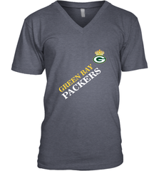 NFL Green Bay Packers Logo with Champion Crown Men's V-Neck Men's V-Neck - belovedtshirt