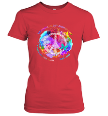 Woodstocks 50th Anniversary Peace Love tee Women's T-Shirt Women's T-Shirt - belovedtshirt
