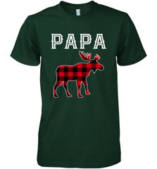 Papa Moose Red Plaid Christmas Pajama Men's Premium T-Shirt Men's Premium T-Shirt - belovedtshirt