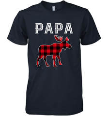 Papa Moose Red Plaid Christmas Pajama Men's Premium T-Shirt Men's Premium T-Shirt - belovedtshirt