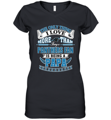 NFL The Only Thing I Love More Than Being A Carolina Panthers Fan Is Being A Papa Football Women's V-Neck T-Shirt Women's V-Neck T-Shirt - belovedtshirt