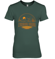 Vintage Lynchburg, Virginia Mountain Hiking Souvenir Print Women's Premium T-Shirt Women's Premium T-Shirt - belovedtshirt