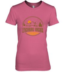 Vintage Lynchburg, Virginia Mountain Hiking Souvenir Print Women's Premium T-Shirt Women's Premium T-Shirt - belovedtshirt