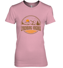 Vintage Lynchburg, Virginia Mountain Hiking Souvenir Print Women's Premium T-Shirt Women's Premium T-Shirt - belovedtshirt