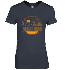 Vintage Lynchburg, Virginia Mountain Hiking Souvenir Print Women's Premium T-Shirt Women's Premium T-Shirt - belovedtshirt