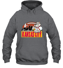 NFL Kansas City Football Logo Skyline Cityscape Hooded Sweatshirt Hooded Sweatshirt - belovedtshirt