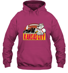 NFL Kansas City Football Logo Skyline Cityscape Hooded Sweatshirt Hooded Sweatshirt - belovedtshirt