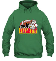 NFL Kansas City Football Logo Skyline Cityscape Hooded Sweatshirt Hooded Sweatshirt - belovedtshirt