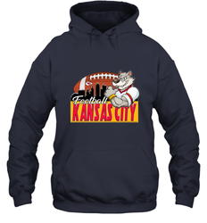 NFL Kansas City Football Logo Skyline Cityscape Hooded Sweatshirt