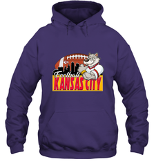 NFL Kansas City Football Logo Skyline Cityscape Hooded Sweatshirt Hooded Sweatshirt - belovedtshirt