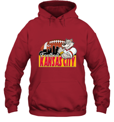 NFL Kansas City Football Logo Skyline Cityscape Hooded Sweatshirt Hooded Sweatshirt - belovedtshirt