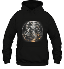 Cobra Kai Rusted Steel Snake Logo Hooded Sweatshirt Hooded Sweatshirt - belovedtshirt