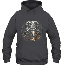 Cobra Kai Rusted Steel Snake Logo Hooded Sweatshirt Hooded Sweatshirt - belovedtshirt