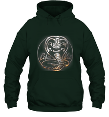 Cobra Kai Rusted Steel Snake Logo Hooded Sweatshirt Hooded Sweatshirt - belovedtshirt