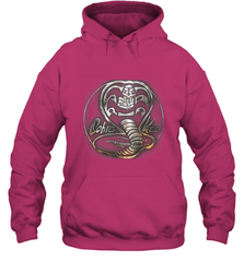 Cobra Kai Rusted Steel Snake Logo Hooded Sweatshirt Hooded Sweatshirt - belovedtshirt