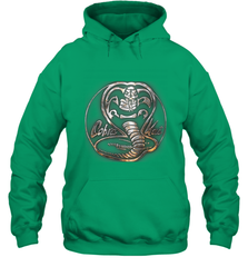 Cobra Kai Rusted Steel Snake Logo Hooded Sweatshirt Hooded Sweatshirt - belovedtshirt