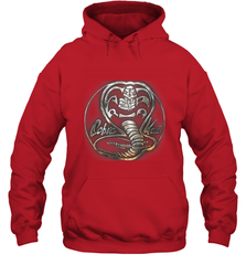 Cobra Kai Rusted Steel Snake Logo Hooded Sweatshirt Hooded Sweatshirt - belovedtshirt