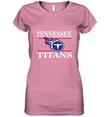 NFL Tennessee Titans Logo Champion Women's V-Neck T-Shirt Women's V-Neck T-Shirt - belovedtshirt