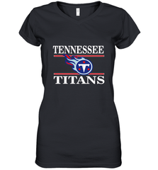 NFL Tennessee Titans Logo Champion Women's V-Neck T-Shirt Women's V-Neck T-Shirt - belovedtshirt