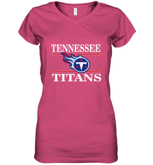 NFL Tennessee Titans Logo Champion Women's V-Neck T-Shirt Women's V-Neck T-Shirt - belovedtshirt