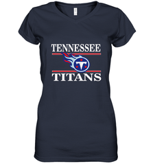 NFL Tennessee Titans Logo Champion Women's V-Neck T-Shirt Women's V-Neck T-Shirt - belovedtshirt