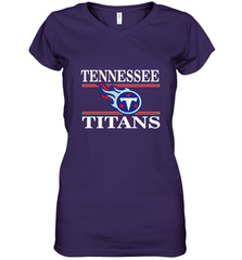 NFL Tennessee Titans Logo Champion Women's V-Neck T-Shirt Women's V-Neck T-Shirt - belovedtshirt
