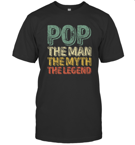 Pop The Man The Myth The Legend Father's Day Men's T-Shirt Men's T-Shirt / Black / S Men's T-Shirt - belovedtshirt