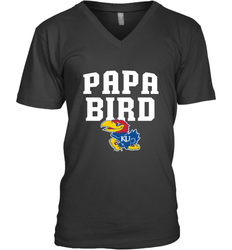 Kansas Jayhawks Papa Bird Men's V-Neck