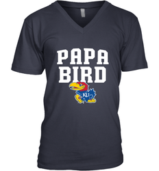 Kansas Jayhawks Papa Bird Men's V-Neck