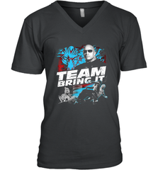 WWE The Rock Team Bring It Men's V-Neck Men's V-Neck - belovedtshirt