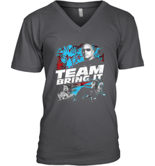 WWE The Rock Team Bring It Men's V-Neck Men's V-Neck - belovedtshirt